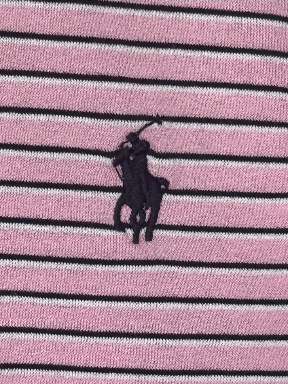 Polo Golf by Ralph Lauren Pima Cotton Pink Micro Black White Stripes Vintage